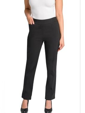 Briggs New York Women’s Pull On Dress Pants Straight Leg Stretchy Office